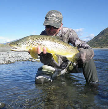 Fishing for big browns in New Zealand.