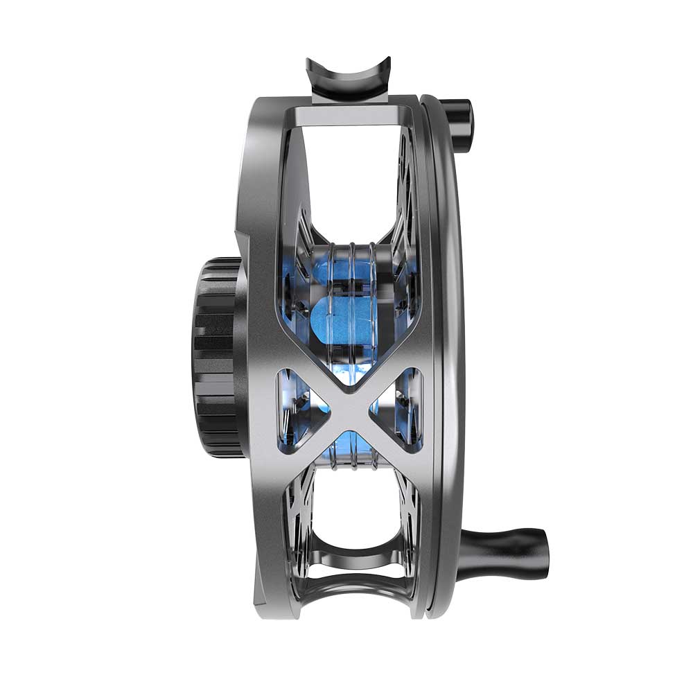 Lock Fly Reel Blue Hub Only